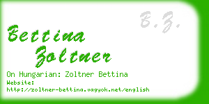 bettina zoltner business card